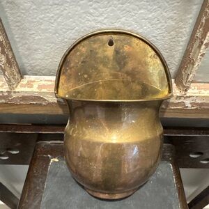 Vintage Brass Wall Pocket